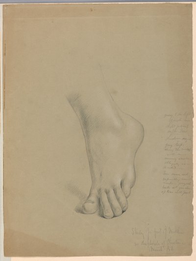 Tekening, Studie voor duplicaat van "Christiana", maart 1850 door Daniel Huntington