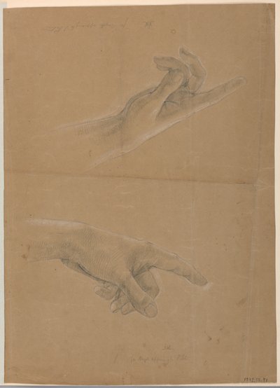 Tekening, Studie voor "Early Christia, 1839-40 door Daniel Huntington