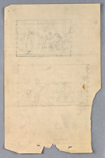 Tekening, Studie voor "Wetenschappelijke Groep", 1858 door Daniel Huntington