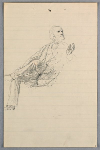 Tekening, Studie voor "Wetenschappelijke Groep", 1858 door Daniel Huntington