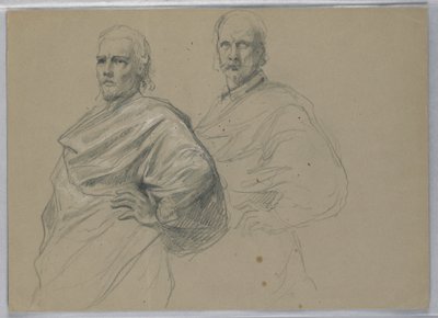 Tekening, Studie voor "Titiaan Tonen, 1871-72 door Daniel Huntington
