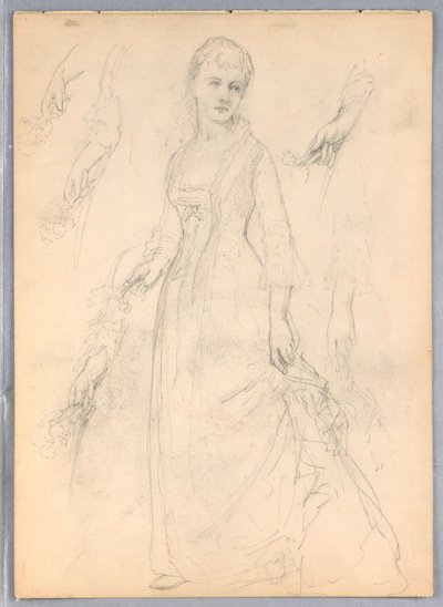 Tekening, Studie voor "Titiaan Tonen, 1872 door Daniel Huntington