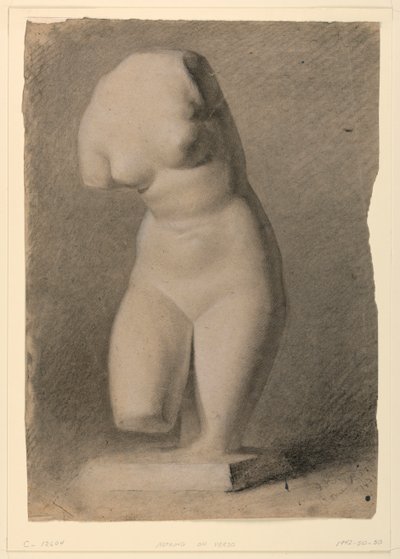 Vrouwelijke torso van een gipsafgietsel door Daniel Huntington