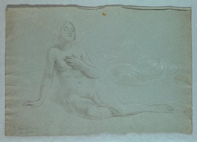 Figurenstudie van Genade voor "Droom van Genade" door Daniel Huntington