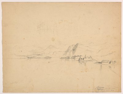 Meer van Luzern vanaf "De Zwaan" door Daniel Huntington