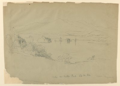Landschapsschets, Walker Pond, New Hampshire door Daniel Huntington