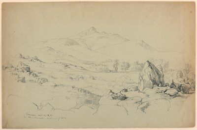 Mount Chocorua vanaf heuvel nabij Tamworth, zuidwest van het meer door Daniel Huntington
