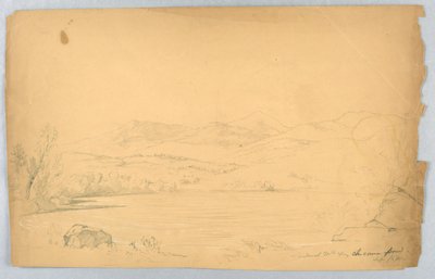 Sandwich Mountains en Chocorua Pond door Daniel Huntington