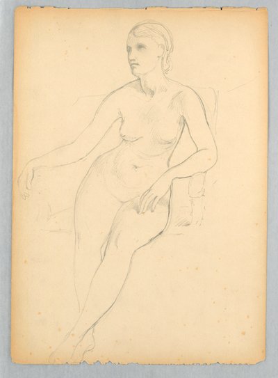 Zittende Naaktstudie voor Portret van Helen Hamersley door Daniel Huntington