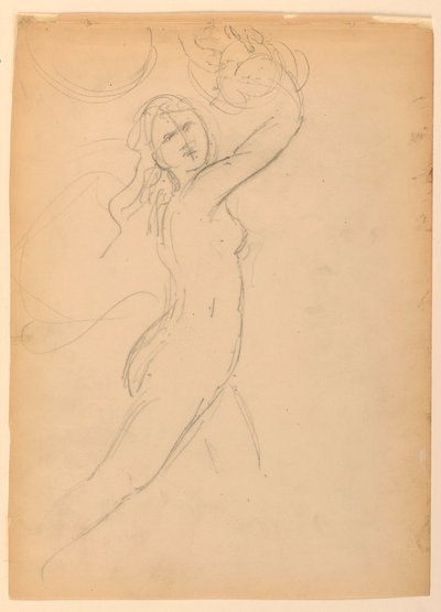 Schets voor een Bacchante door Daniel Huntington