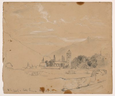 Schets van Villeneuve, Meer van Genève door Daniel Huntington