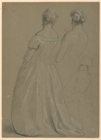 Studies van staande vrouw voor "The Republican Court" (Lady Washington