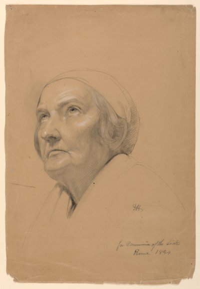 Studie voor "Communie van de Zieken" door Daniel Huntington