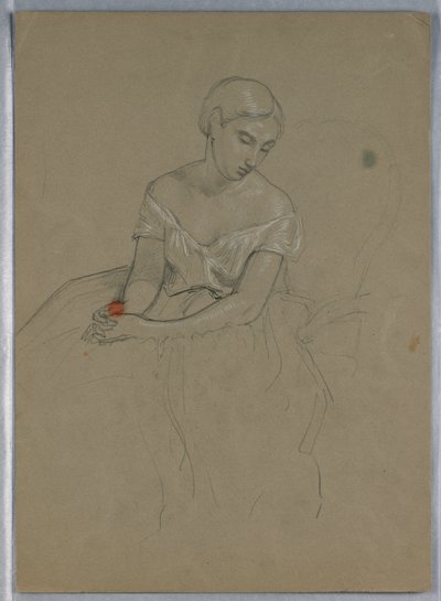 Studie voor "Martha Washington Ontvangst" door Daniel Huntington