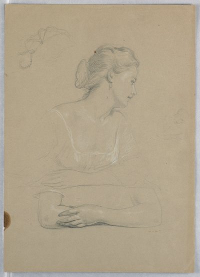 Studie voor "Martha Washington Receptie" door Daniel Huntington
