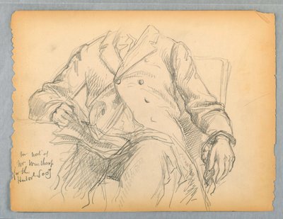 Studie voor Portret van Hon. Robert C. Winthrop voor de Historische Vereniging, Mass. door Daniel Huntington