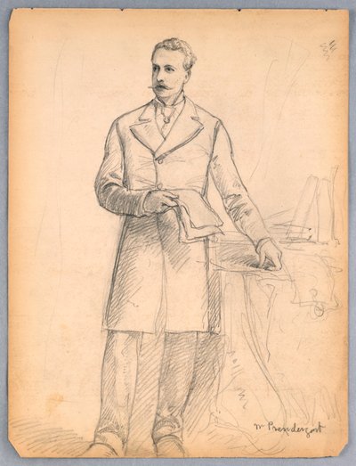 Studie voor portret van James Prendergast door Daniel Huntington