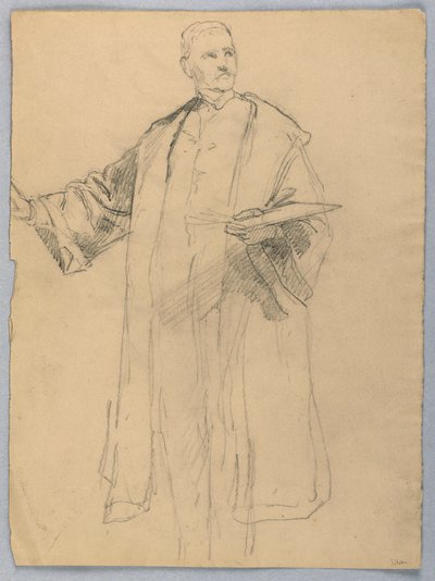 Studie voor "Titian Showing" door Daniel Huntington