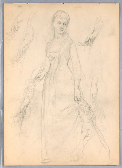 Studie voor "Titian Showing" door Daniel Huntington
