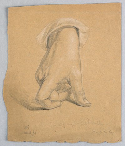 Studie van de rechterhand van Alexander Hamilton door Daniel Huntington