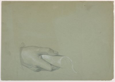 Studie van een mannenhand voor "Schuldbetaling" door Daniel Huntington