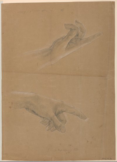 Twee Studies van Hand voor Engel Verschijnt aan St. Peter in 
