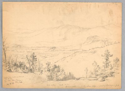 Uitzicht naar het Zuiden vanaf Mt. Kearsarge, New Hampshire door Daniel Huntington