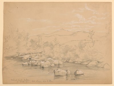 Uitzicht op Moat Mountain vanaf Wildcat Brook, Jackson, New Hampshire, Kijkend naar het Zuidwesten door Daniel Huntington