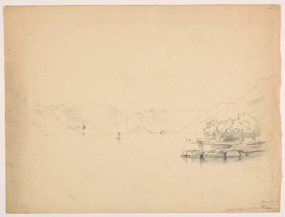 Westelijke oever van het Meer van Brienz, Zwitserland door Daniel Huntington