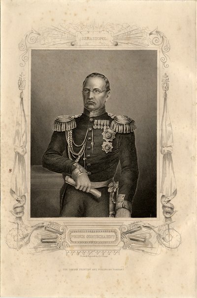 Portret van Prins Mikhail Dmitrievich Gorchakov 1795-1861, 1856 door Daniel John Pound