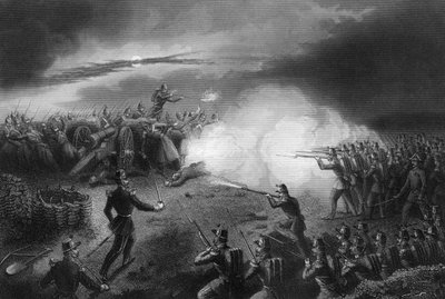 Aanval en afweer van de Russen, voor Sebastopol, Krimoorlog, 1857 door Daniel John Pound