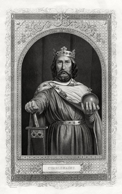 Karel de Grote, koning van de Franken, 1875 door Daniel John Pound