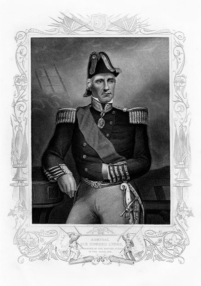Edmund Lyons, 1e baron Lyons, commandant van de Zwarte Zeevloot, 19e eeuw door Daniel John Pound