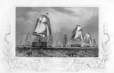 De vloot in de Oostzee, onder bevel van Sir Charles Napier, 1857 door Daniel John Pound