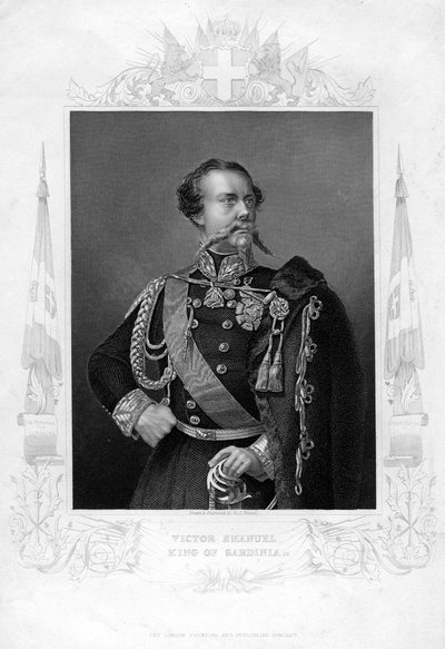 Victor Emanuel, koning van Sardinië, 19e eeuw door Daniel John Pound