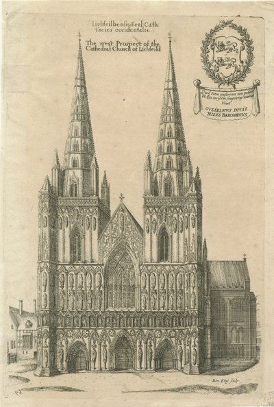 Lichfield Kathedraal - Westgevel door Daniel King