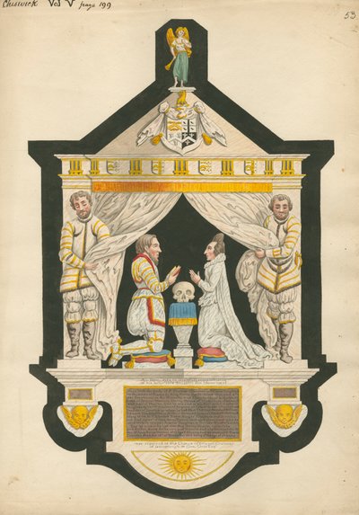 Monument voor Sir Thomas Chaloner door Daniel Lysons