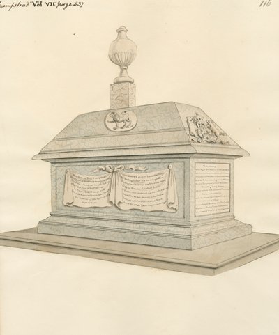 Nathaniel Lord Delamer en Henry en George Booth uit Hampstead Church door Daniel Lysons