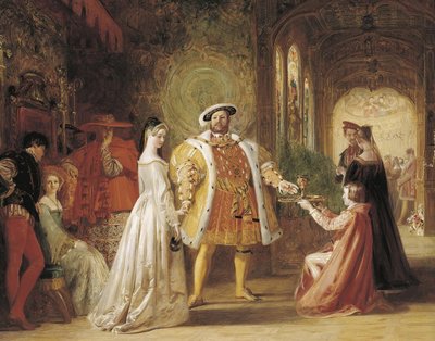 Eerste ontmoeting van Hendrik VIII en Anne Boleyn, 1835 door Daniel Maclise