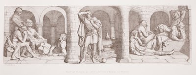 Harold en de Saksen worden opgesloten in het Kasteel van Beaurain, nabij Montreuil, uit 