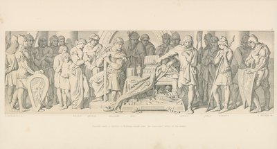 Harolds Eed van Trouw aan Willem, gezworen over de Verborgen Relieken van de Heiligen door Daniel Maclise