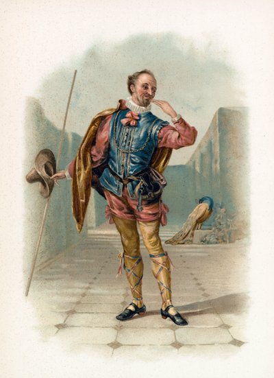 Malvolio uit Driekoningenavond door Daniel Maclise