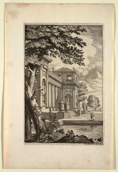 Plaat in Nouveaux Livre de Paysages door Daniel Marot