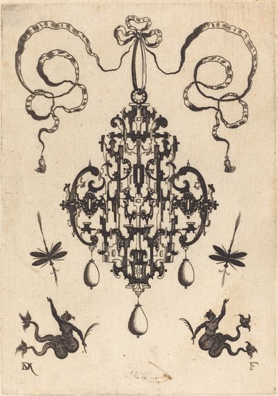 Groot Hanger, Linksonder en Rechts Twee Zeedieren door Daniel Mignot