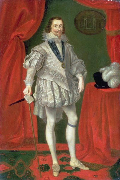Portret van George Villiers, 1e hertog van Buckingham door Daniel Mytens