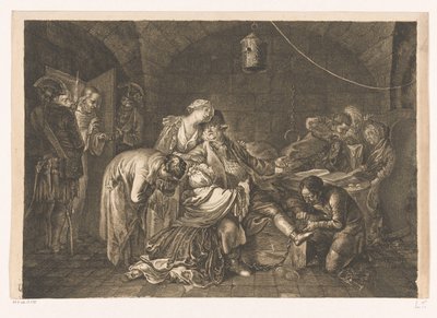 Afscheid van Jean Calas in de gevangenis door Daniel Nikolaus Chodowiecki