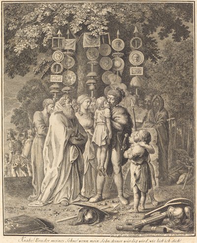 Oude Teutonen door Daniel Nikolaus Chodowiecki