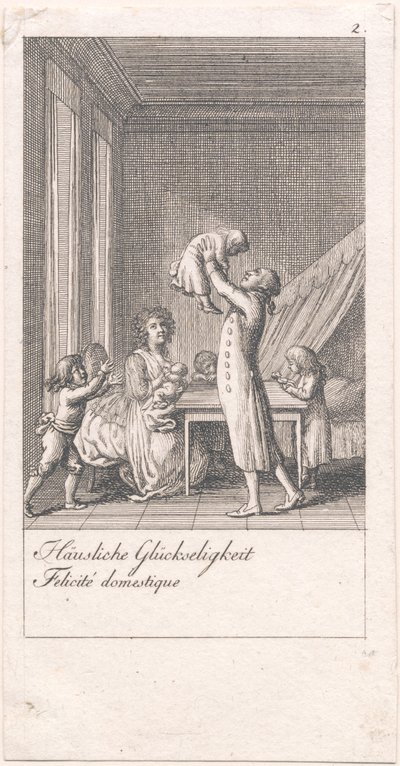 Motieven voor huwelijk en hun gevolgen. Bl. 2 door Daniel Nikolaus Chodowiecki