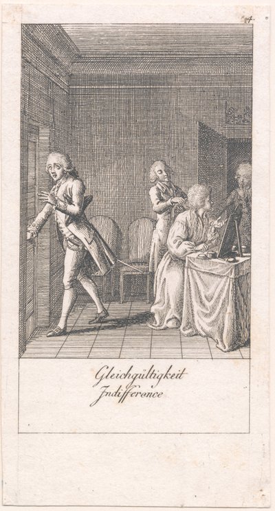 Motieven voor huwelijk en hun gevolgen. Bl. 4 door Daniel Nikolaus Chodowiecki