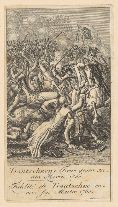 Blad 11 van de "Brandenburgse oorlogstaferelen" door Daniel Nikolaus Chodowiecki